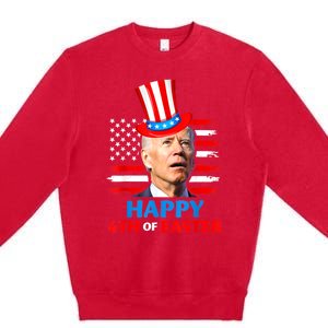 Funny Joe Biden Happy 4th Of Easter Confused 4th Of July Premium Crewneck Sweatshirt