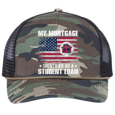 Funny Joe Biden My Mortgage Identifies As A Student Loan Retro Rope Trucker Hat Cap