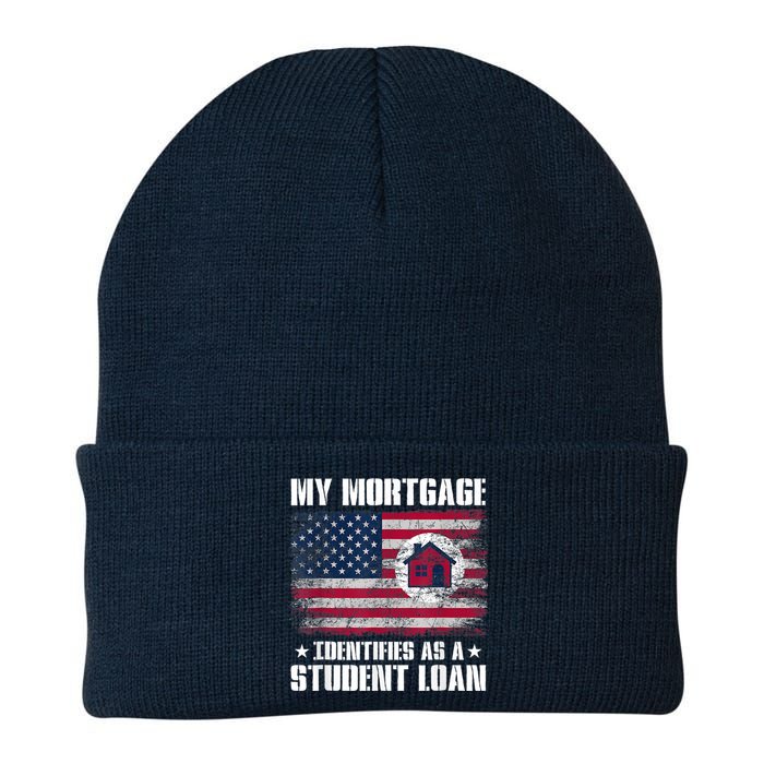 Funny Joe Biden My Mortgage Identifies As A Student Loan Knit Cap Winter Beanie