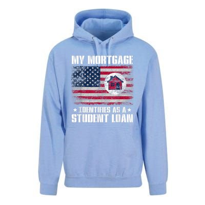 Funny Joe Biden My Mortgage Identifies As A Student Loan Unisex Surf Hoodie