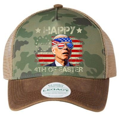 Funny Joe Biden 4th Of July Happy 4th Of Easter Us Flag Legacy Tie Dye Trucker Hat