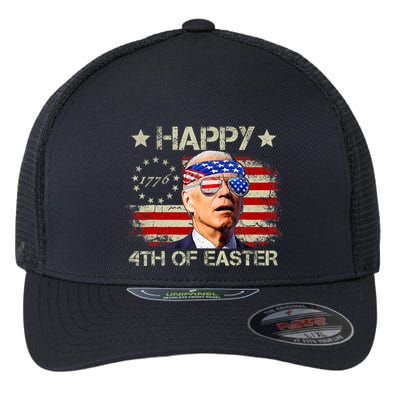 Funny Joe Biden 4th Of July Happy 4th Of Easter Us Flag Flexfit Unipanel Trucker Cap