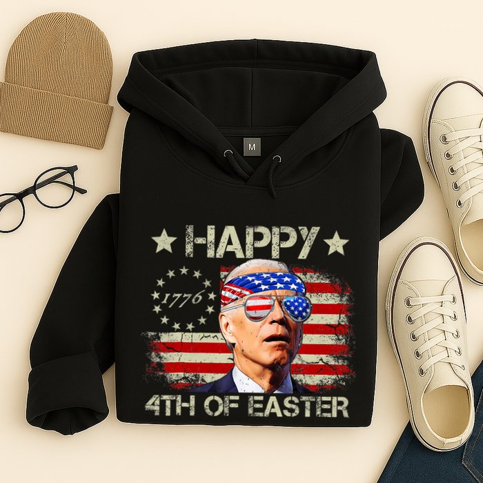 Funny Joe Biden 4th Of July Happy 4th Of Easter Us Flag Hoodie