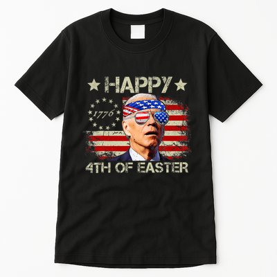 Funny Joe Biden 4th Of July Happy 4th Of Easter Us Flag Tall T-Shirt