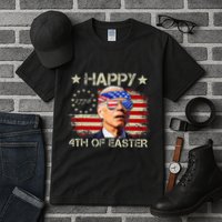 Funny Joe Biden 4th Of July Happy 4th Of Easter Us Flag Tall T-Shirt