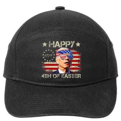 Funny Joe Biden 4th Of July Happy 4th Of Easter Us Flag 7-Panel Snapback Hat