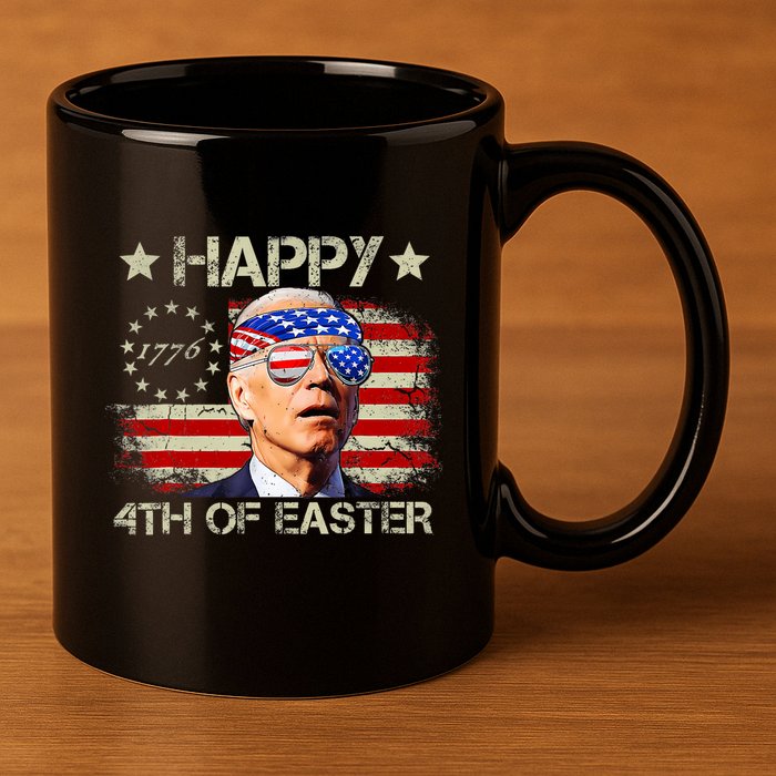 Funny Joe Biden 4th Of July Happy 4th Of Easter Us Flag 11oz C Handle Ceramic Mug