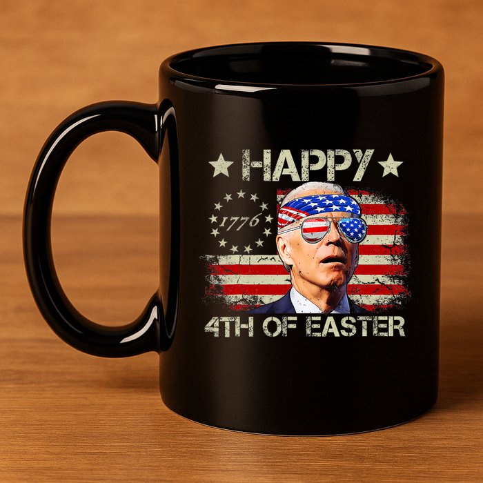 Funny Joe Biden 4th Of July Happy 4th Of Easter Us Flag 11oz C Handle Ceramic Mug
