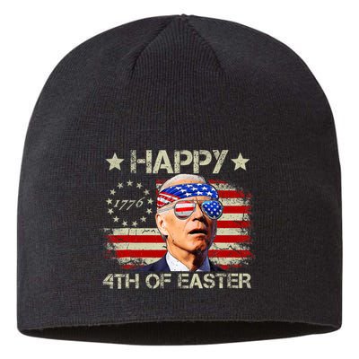 Funny Joe Biden 4th Of July Happy 4th Of Easter Us Flag Sustainable Beanie