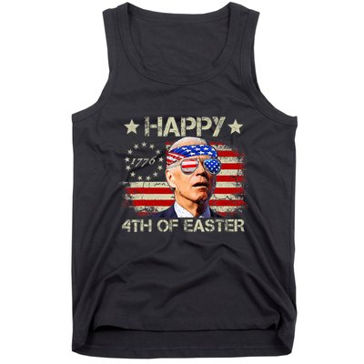 Funny Joe Biden 4th Of July Happy 4th Of Easter Us Flag Tank Top
