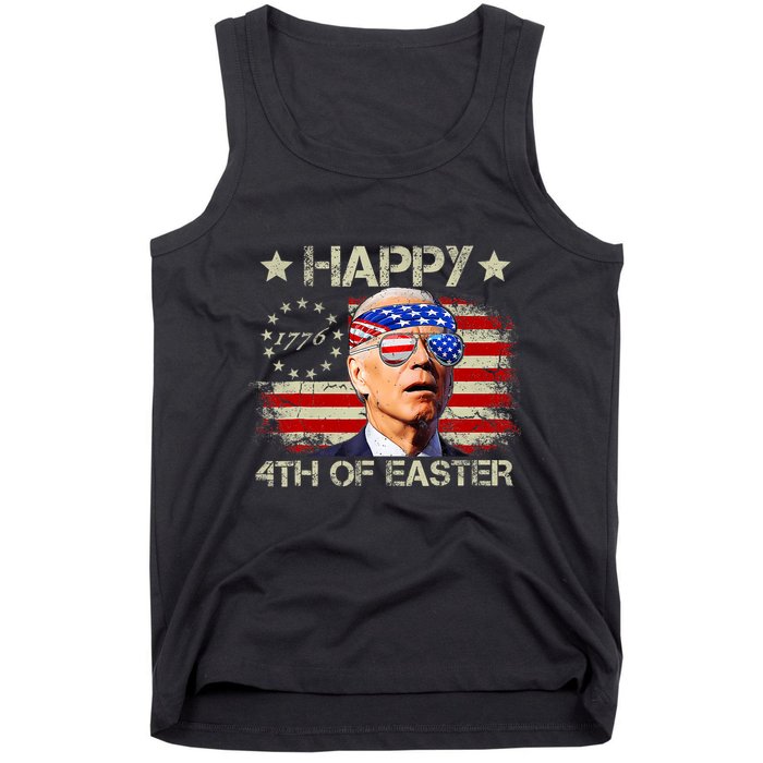 Funny Joe Biden 4th Of July Happy 4th Of Easter Us Flag Tank Top