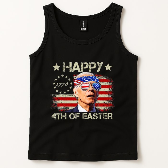 Funny Joe Biden 4th Of July Happy 4th Of Easter Us Flag Tank Top