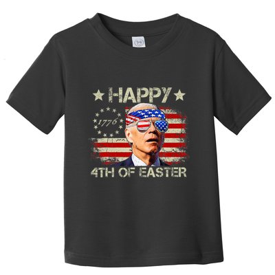 Funny Joe Biden 4th Of July Happy 4th Of Easter Us Flag Toddler T-Shirt