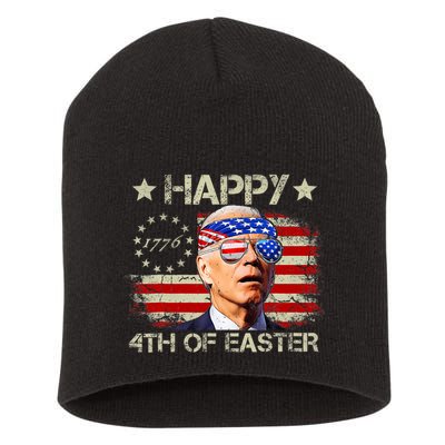 Funny Joe Biden 4th Of July Happy 4th Of Easter Us Flag Short Acrylic Beanie