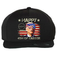 Funny Joe Biden 4th Of July Happy 4th Of Easter Us Flag Wool Snapback Cap