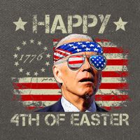 Funny Joe Biden 4th Of July Happy 4th Of Easter Us Flag Cotton Canvas Backpack