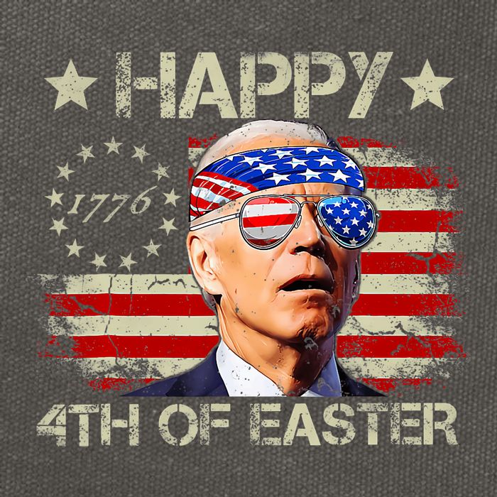 Funny Joe Biden 4th Of July Happy 4th Of Easter Us Flag Cotton Canvas Backpack