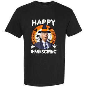 Funny Joe Biden Happy Thanksgiving Confused Happy Halloween Garment-Dyed Heavyweight T-Shirt