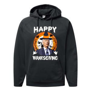 Funny Joe Biden Happy Thanksgiving Confused Happy Halloween Performance Fleece Hoodie