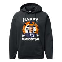 Funny Joe Biden Happy Thanksgiving Confused Happy Halloween Performance Fleece Hoodie