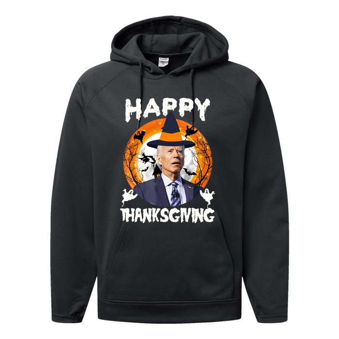 Funny Joe Biden Happy Thanksgiving Confused Happy Halloween Performance Fleece Hoodie