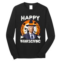 Funny Joe Biden Happy Thanksgiving Confused Happy Halloween Long Sleeve Shirt