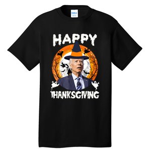 Funny Joe Biden Happy Thanksgiving Confused Happy Halloween Tall T-Shirt