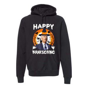 Funny Joe Biden Happy Thanksgiving Confused Happy Halloween Premium Hoodie