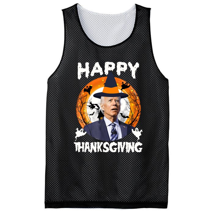 Funny Joe Biden Happy Thanksgiving Confused Happy Halloween Mesh Reversible Basketball Jersey Tank