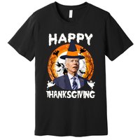 Funny Joe Biden Happy Thanksgiving Confused Happy Halloween Premium T-Shirt