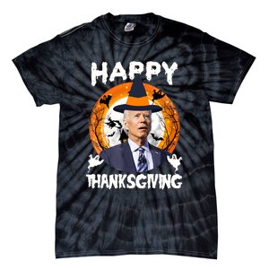 Funny Joe Biden Happy Thanksgiving Confused Happy Halloween Tie-Dye T-Shirt