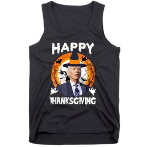 Funny Joe Biden Happy Thanksgiving Confused Happy Halloween Tank Top