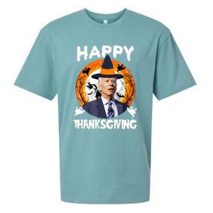 Funny Joe Biden Happy Thanksgiving Confused Happy Halloween Sueded Cloud Jersey T-Shirt