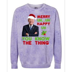 Funny Joe Biden Christmas Colorblast Crewneck Sweatshirt