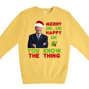 Funny Joe Biden Christmas Premium Crewneck Sweatshirt