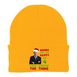 Funny Joe Biden Christmas Knit Cap Winter Beanie