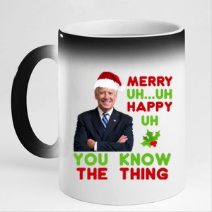 Funny Joe Biden Christmas 11oz Black Color Changing Mug