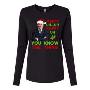 Funny Joe Biden Christmas Womens Cotton Relaxed Long Sleeve T-Shirt