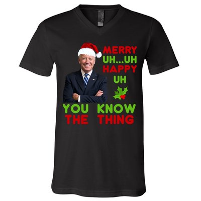 Funny Joe Biden Christmas V-Neck T-Shirt