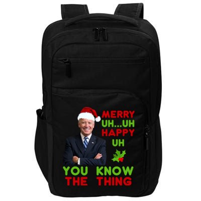 Funny Joe Biden Christmas Impact Tech Backpack