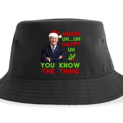 Funny Joe Biden Christmas Sustainable Bucket Hat