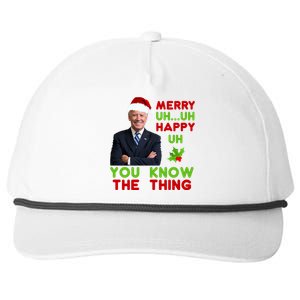 Funny Joe Biden Christmas Snapback Five-Panel Rope Hat