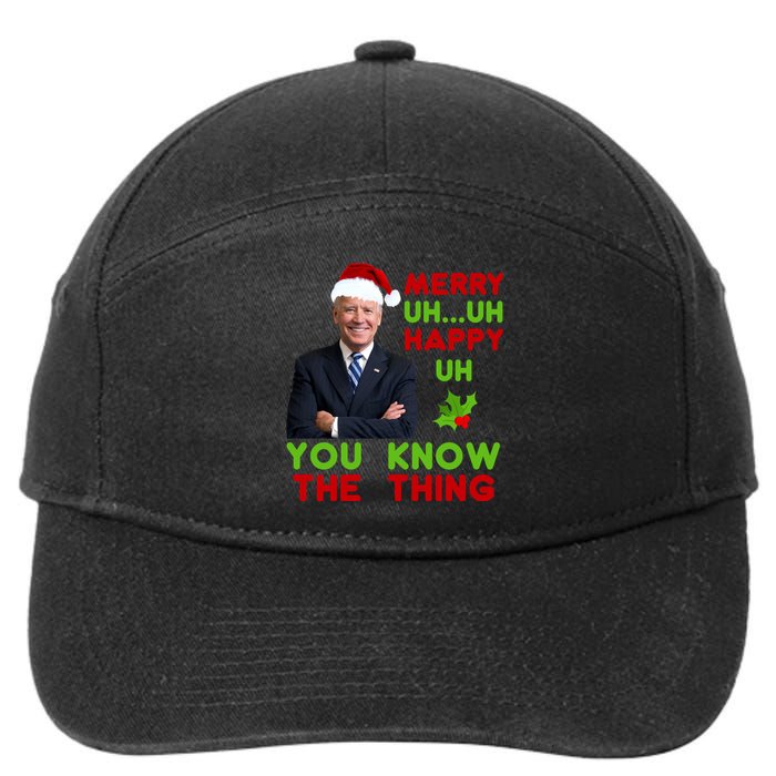 Funny Joe Biden Christmas 7-Panel Snapback Hat