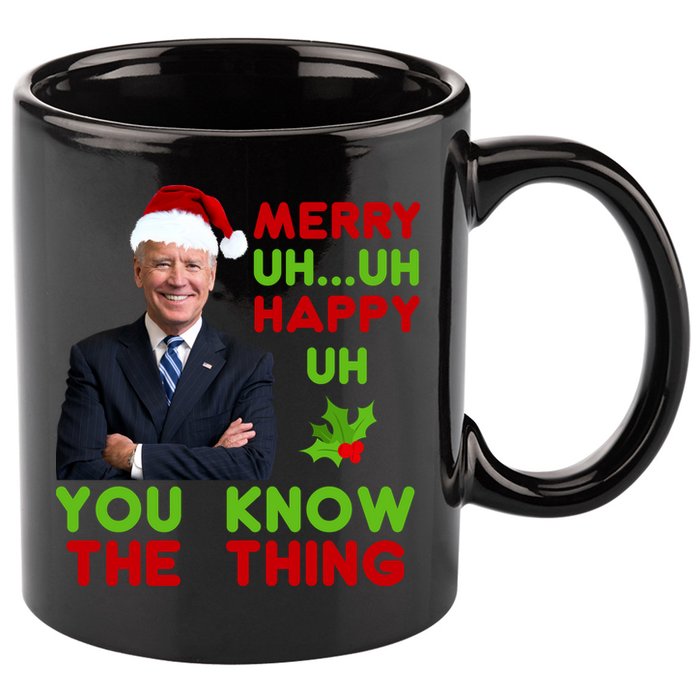 Funny Joe Biden Christmas 11oz C Handle Ceramic Mug