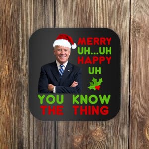 Funny Joe Biden Christmas Coaster