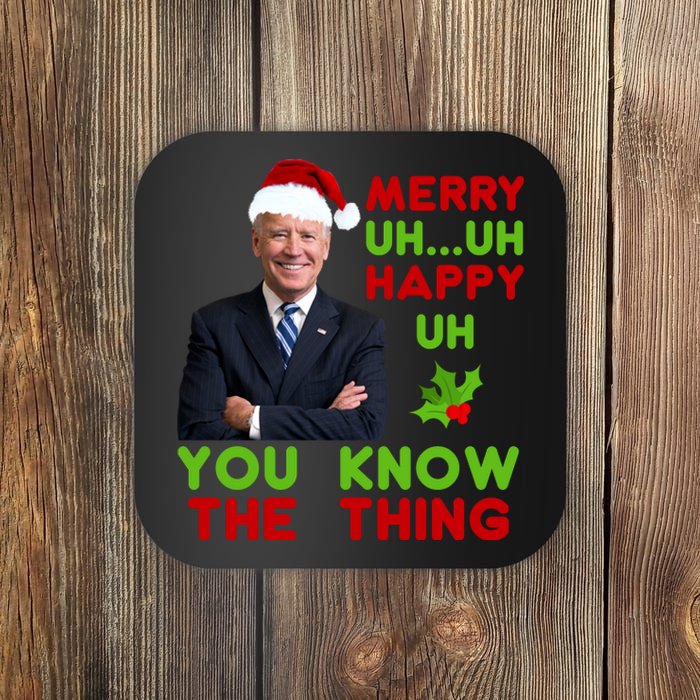 Funny Joe Biden Christmas Coaster