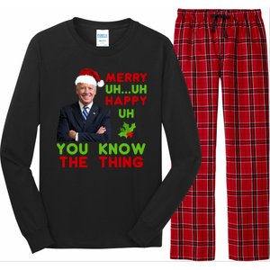 Funny Joe Biden Christmas Long Sleeve Pajama Set