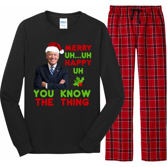 Funny Joe Biden Christmas Long Sleeve Pajama Set