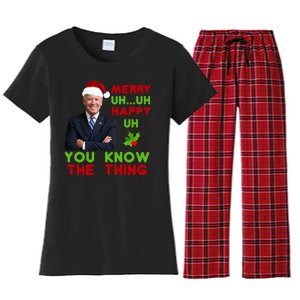 Funny Joe Biden Christmas Women's Flannel Pajama Set