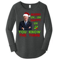 Funny Joe Biden Christmas Women's Perfect Tri Tunic Long Sleeve Shirt